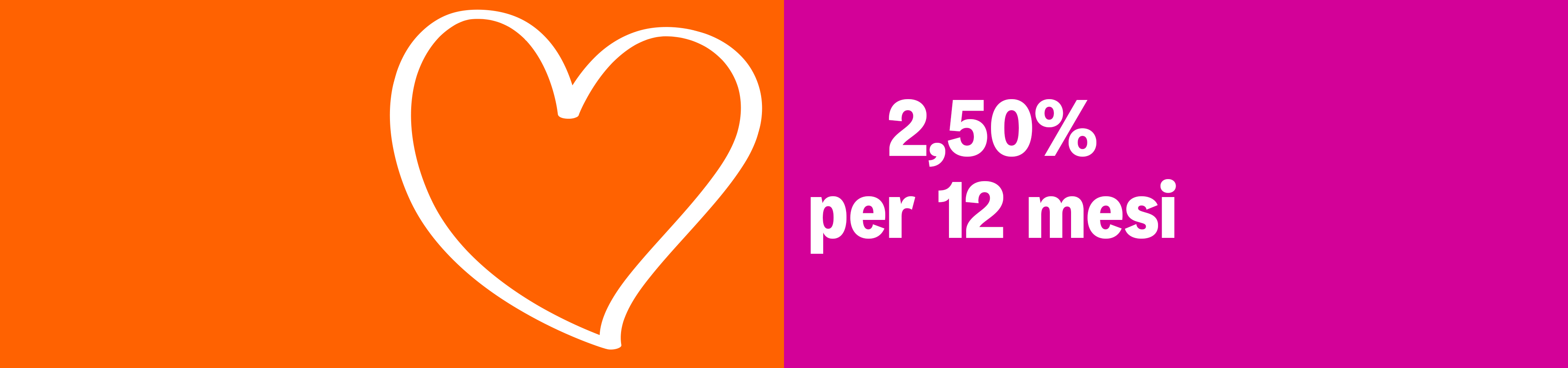 2 e 50 percento per 12 mesi