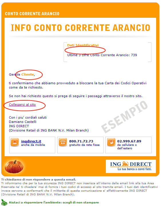 esempio mail phishing esempio mail phishing