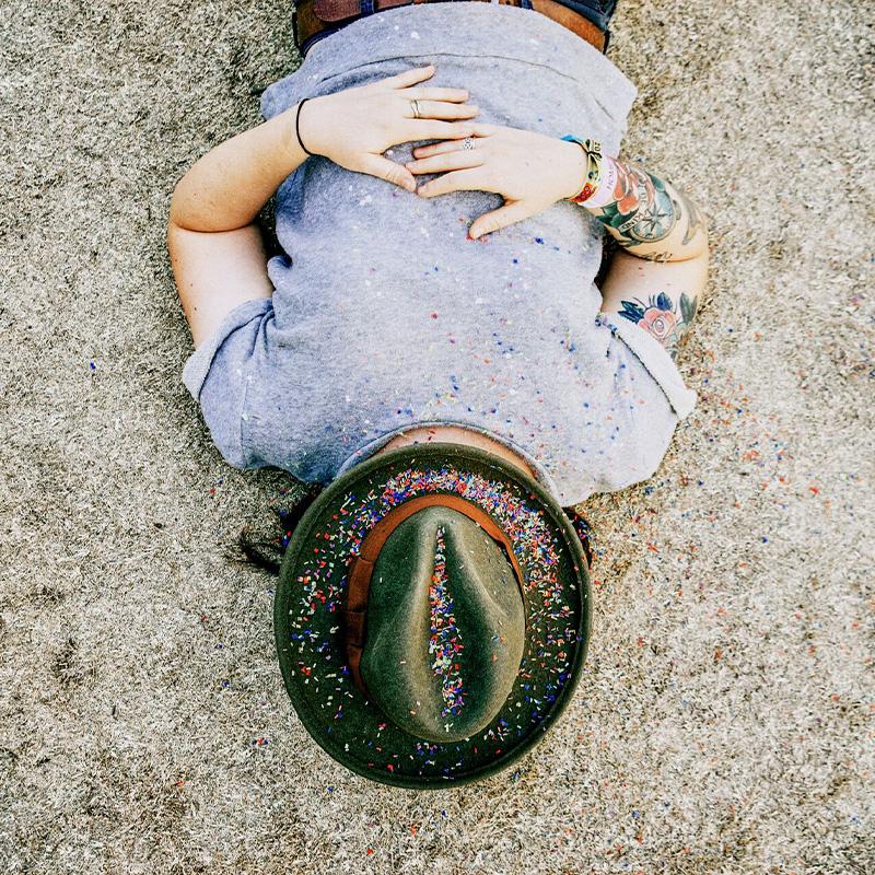 Man lying in the sand