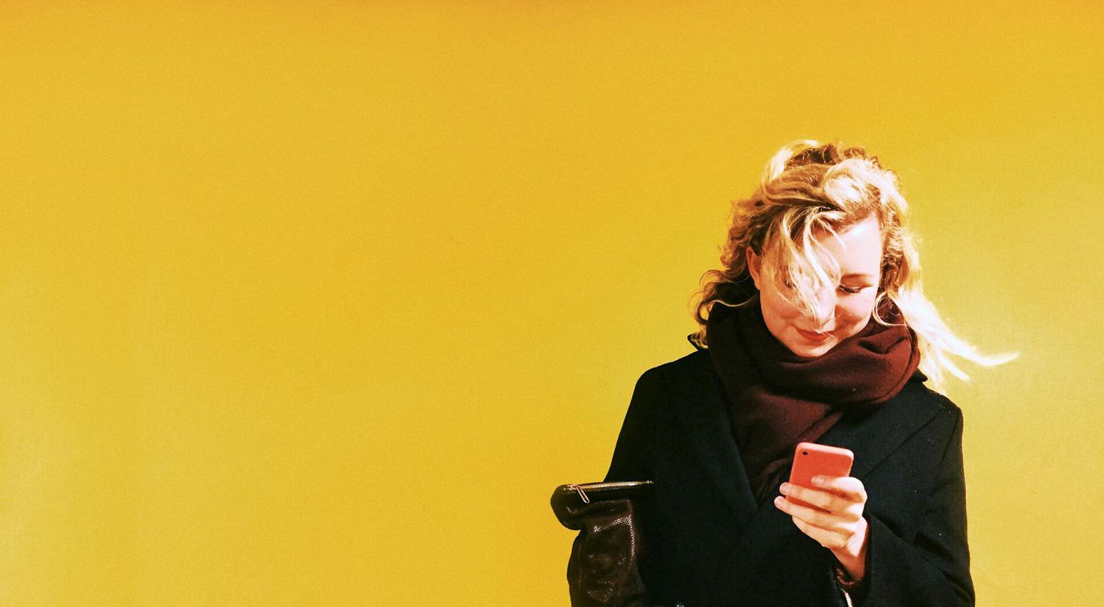 Large Web and Screen Portrait of young woman standing