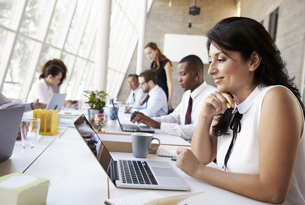 Group of people are working in the office