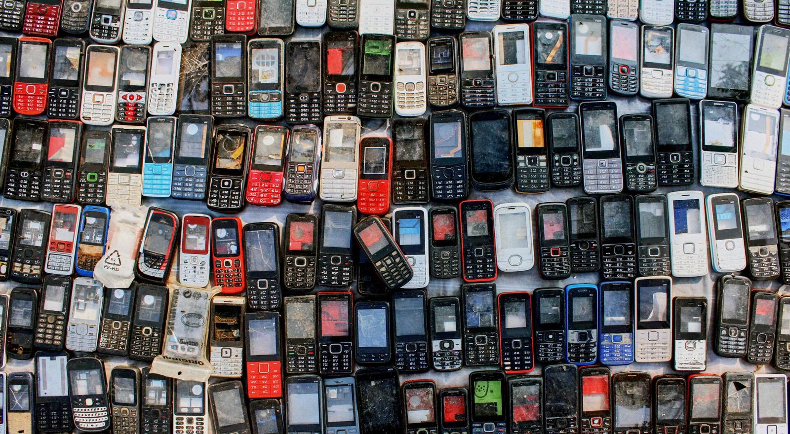 shot of mobile phones